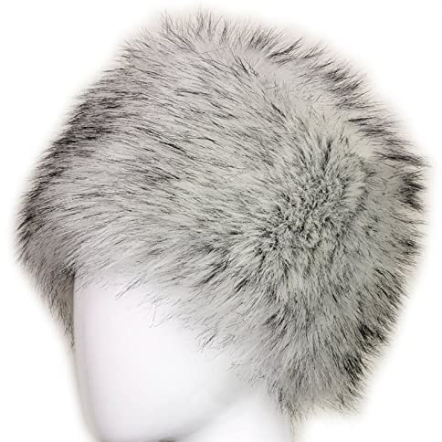 Ciamlir Russische Mütze Frauen Dame Kunstpelz Russische Wintermützen Warme Mütze Geeignet, Weiß,60Cm