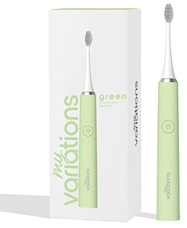 My Variations ® - Brosse à Dents Électrique - Technologie Sonique - 1 Mois d'Autonomie - 5 Modes de Brossage - Minuteur de 2 Min Intégré - Recommandé par les Dentistes - Chargement USB-C - Verte