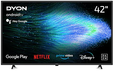 DYON Smart 42 AD-2 105cm (42 Zoll) Android TV (Full-HD, HD Triple Tuner, Prime Video, Netflix, Google Play Store für DAZN, Disney+ uvm., Google Assistant, BT-Fernbedienung) [Modelljahr 2022]
