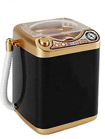 Myazs Realistic Electric Mini Washing Machine Pretend for Play Toy Kids & Toddler Gift Laundry Machine Role for Play Dollhouse beauty sponge case