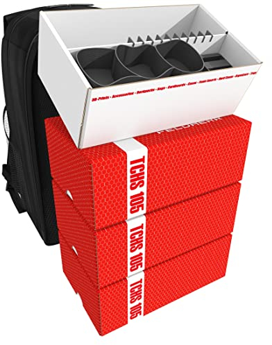 Feldherr Rucksack + 4 Lagerboxen TCHS105 kompatibel mit Marvel Champions: Das Kartenspiel