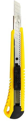 Raylu Paper - Cutter Professionnel Rétractable Léger avec Poignée Antidérapante, Lame de 9mm, Cutter de Précision Universel Robuste, Système de Sécurité de Verrouillage de la Lame (Modèle 110)