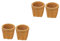 MAGICLULU 4pcs Wood Woven Seagrass Basket Pen Holder Office Organizer Storage Basket for Home School Office