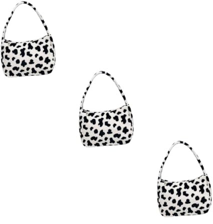 Amosfun 3st Achseltasche Plüschige Weiche Tasche Tierische Fuzzy-geldbörse Umhängetasche Geschenkt Flauschige Umhängetasche Plüsch Umhängetaschen Fell Beutel Reißverschlusstasche Damen