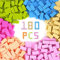 HOTUT Briques de Construction, 180 Pièces 2 * 4 Blocs de Construction DIY, Classic Couleur Briques Compatible avec Toutes Les Grandes Marques, Cadeaux de Jouets d'éducation Précoce pour 6+ Enfants