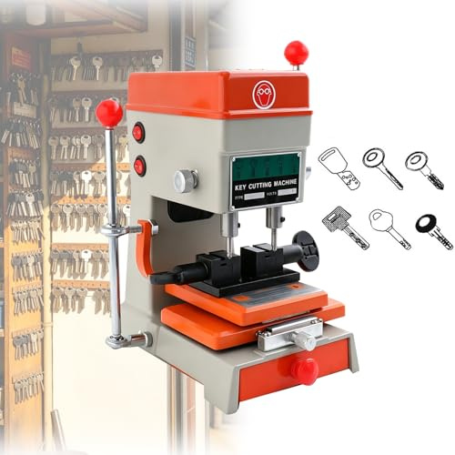 CDZHLTG Machine à Copier de Clé, Machine À Tailler Les Clés Verticales 100W | Électrique Manuel Multifonctionnel Machine à Tailler Les Clés, Fraise à Clé, Outil de Opie de Clé Universelle
