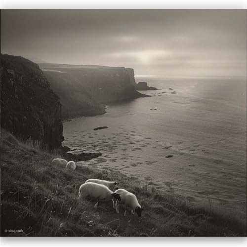 Wandtapete Braun Fototapete 250 x 175 cm (B x H), Natur Landschaft Tiere Schafe Tapete Bild Dekoration Wand-Dekor, Tapete Panorama Poster Für Mädchen, Jungs Schlafzimmer Wohnzimmer