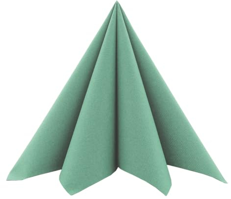 Sovie Home Uni Airlaid-Servietten 40x40 cm hochwertige Einweg-Servietten extrem saugstark und stoffähnlich ideal für Hochzeit & Partys 12 Stück (Eukalyptus)