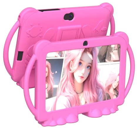 Tablet per bambini, 7 pollici Tablet per bambini 4GB+32GB Supporta espansione 1TB Android Preinstallato Parental Control Bambini Educazione Bambino Tablet con doppia fotocamera Bluetooth WIFI6