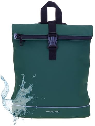 Daniel Ray Rucksack Damen Jeff Fashion small Damenrucksack Mini small A4 Handtasche Freizeitrucksack Plane Daypack backpack 25.1092 + Schlüsseletui (Dunkel Grün 03)