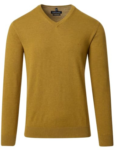 CASAMODA Herren Pullover mit V-Ausschnitt unifarben Elastischer Bund