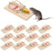 Mäusefallen aus Holz, 12Pcs Mausefalle Schlagfalle, Schlag Schnapp Mausefalle, Schlagfalle Mäusebekämpfung, Mini Wiederverwendbare Mausefalle, für Rattenfang in Innenräumen und im Freien