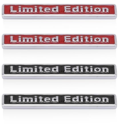 4 Stück Limited Edition Logo, Autobeschriftung Metallaufkleber, Autodekoration, Auto-Außenzubehör