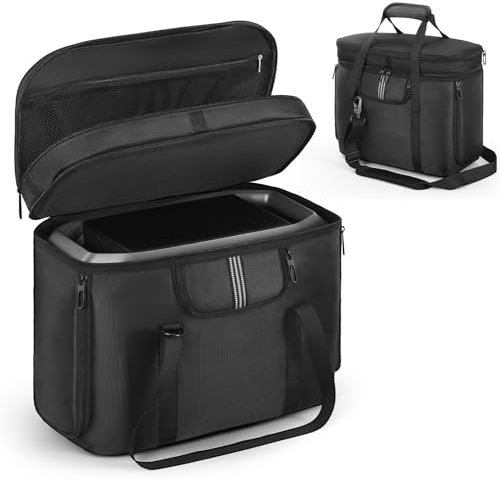OURHZTB Tragetasche kompatibel mit tragbarem ECOFLOW Delta 3 Plus, Reisetasche für Außenaufbewahrung, kompatibel mit Solargenerator ECOFLOW Delta 2 und, sc schwarz