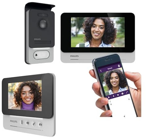 Philips - Visiophone filaire connecté smartphone avec 2 écrans - WelcomeEye Connect 2