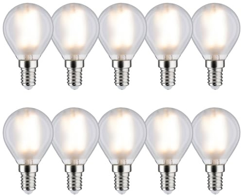 NCC-Licht 10x LED Lampe P45 Tropfen E14 5W 470lm Warmweiß 2700K | mattiertes LED Leuchtmittel ersetzt 40W Glühlampe mit E14-Sockel, gemütliches Licht ideal für Wohnbereiche