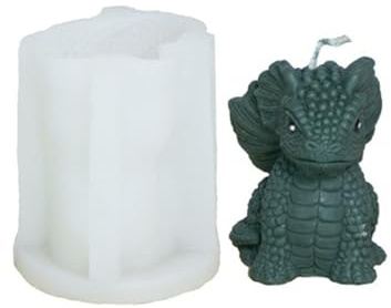 Xidmold 3D Dinosaurier & Drachen Silikonform Kerzenform,Realistische Tierformen,Tier Seifenform,Dinosaurier Harzform für Schokolade, Seife, Sojawachs Kerzen, Handwerk Ornamente (B)