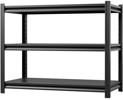 SUPEER Schwerlastregal Metall 100x80x50 cm mit 3 Verstellbaren Metallböden