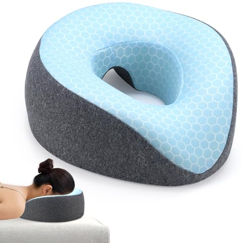 TYBYBB Massage Kopfstütze für Bett, Gesichtskissen für Massageliege | Massagekissen Kopf Loch, Gesichtskissen mit Loch, Massage-Gesichtswiegenkissen aus Memorys-Schaum, für Spa Salon Massagebett