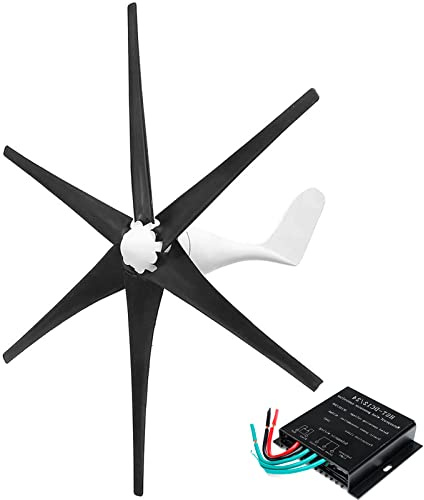 HENGJINGTR 220v, 10000W Vertikale Windturbine 12V-220V Windmühlen-Generator mit Permanentmagnet, niedriger Windstart, für den Haushaltsgebrauch (Schwarz)