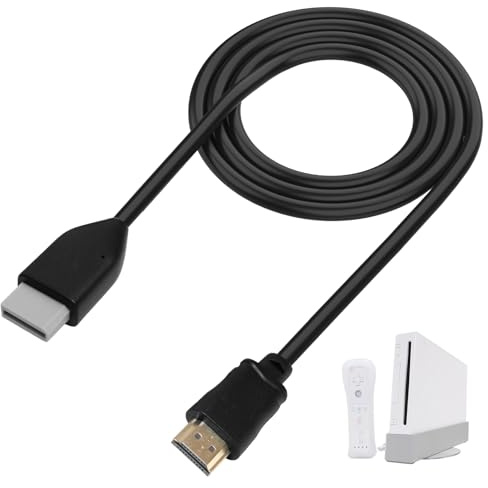 Equiyoal Adaptador para Wii a HDMI Cable Convertidor para Wii a HDMI Video Converter Full HD 1080P/720P para W-II Display Modes 720P NTSC para Monitor Projector TV, Integrado y diseño de Cable HDMI