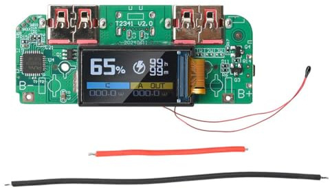 Pinafresa 22.5W Fast Charging Power Bank Motherboard with TFT Color Digital Display for Ternary Lithium Battery Module