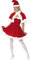 Smiffys Kostüm Weihnachtsfrau, Rot, mit Kleid, Umhang und Mütze