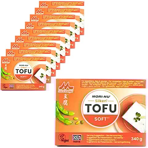 Mori-Nu Silken - 10er Pack Tofu Soft/weich 340 g - Seidentofu Naturtofu hergestellt aus ausgesuchten Sojabohnen