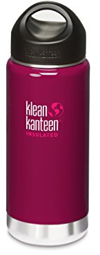 Klean Kanteen Bouteille isotherme large avec bouchon en acier inoxydable.
