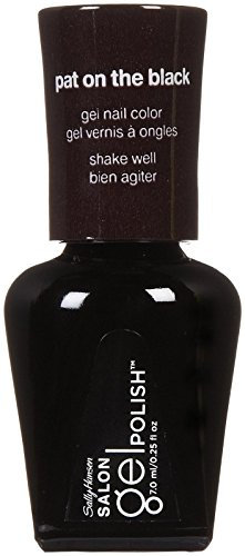 Salon Gel Polish - 260 Pat On The Black by Sally Hansen for Women - 0.25 oz Nail Polish