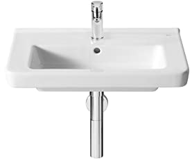 Roca,Dama,Lavabo de porcelana mural,Blanco,600mm x 320mm x 110mm,A327785000