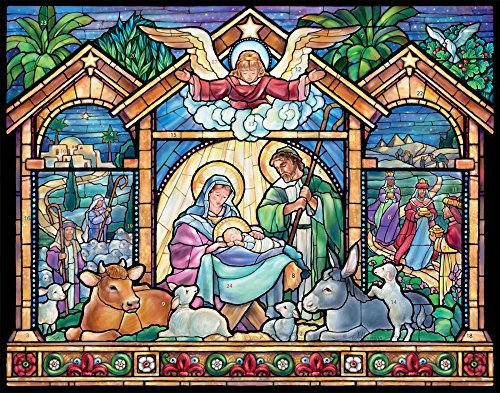 Stained Glass Nativity Advent Calendar (Countdown to Christmas)