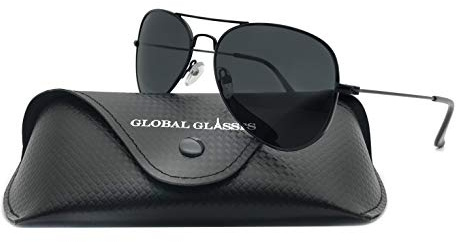 SunCristal Gafas de sol polarizadas UV400 Aviador Las gafas de sol clásicas de Piloto son adecuadas para hombres y mujeres adolescentes con caras pequeñas