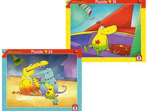 2er-Set Rahmenpuzzle Molly Monster 16 + 24 Teile