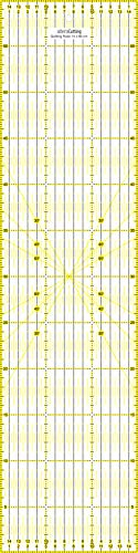 Altera Universal-Lineal 60x15cm, Patchwork- Quilt, Rollschneider-Lineal - Nähen mit exakten Abmessungen und Zuschnitten, transparent