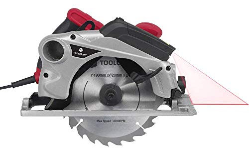 TOOLCRAFT T-HKS 1500 Handkreissäge 190 mm inkl. Zubehör 1500 W