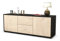 Stil.Zeit TV Schrank Lowboard Alma, Korpus anthrazit matt, Front Holz Design Zeder (135x49x35cm), Push to Open Technik & Leichtlaufschienen