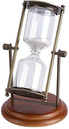 Sablier, Tout Nouveau 15 Minutes Métal Rotatif Sable Verre Minuterie Horloge Sablier Table Ornement Décor À La Maison Cadeau