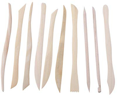 10Pcs Töpfer Werkzeug, Modellierwerkzeuge aus Holz Ton Skulptur Werkzeug Set für Töpferwerkzeug DIY Keramik