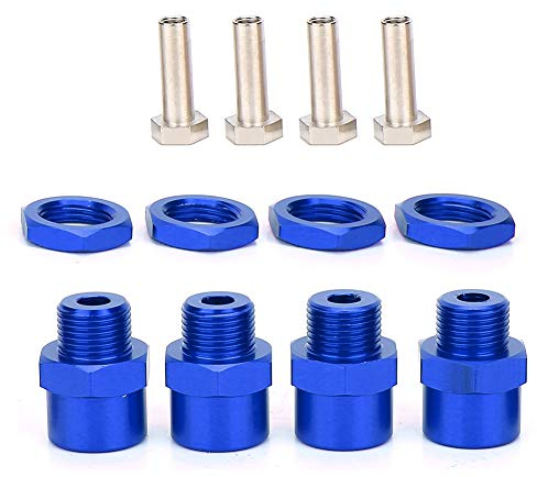 Tbest RC Hex Conversion Adapter, RC Auto 12mm auf 17mm Rad Hex Conversion Adapter Zubehör für D4 HSP 94123 1/10 Auto(Blau)