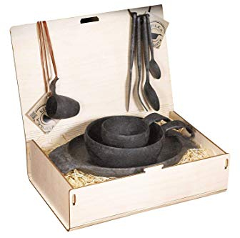 Kupilka Juego premium – 8 piezas – Vajilla exterior (kelo (negro))