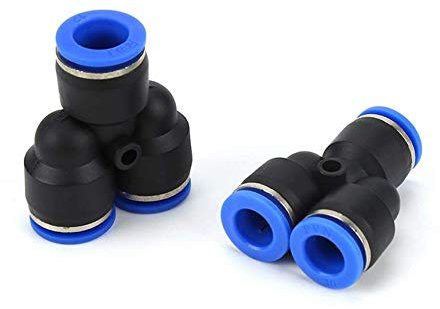 IQS Pneumatik Y-Stück 6mm Druckluftverbinder 3 Wege Verbinder 5 Stück