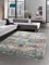 CARPETIA Teppich Outdoor Orientteppich Ornamente Wohnzimmerteppich Vintage in grau blau Größe 200 x 290 cm