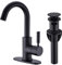 Bathroom Basin Mixer Taps Swivel Spout Sink Faucet 304 Stainless Steel Black/Brushed Gold (Matte Black)