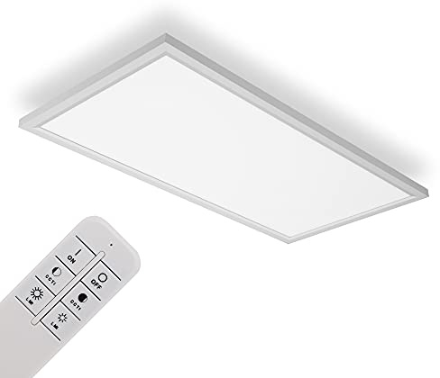 IMPTS LED Deckenleuchte Panel dimmbar 30x60 cm, 30W Extra Flache Deckenpanel Lampe, indirekter Deckenbeleuchtung, Farbtemperatur mit Fernbedienung einstellbar, Schlafzimmer Wohnzimmer Küche 3000-6500K