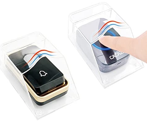 ZUYOOK PC Waterproof Doorbell Cover Transparent Rainproof Wireless Waterproof Splashproof Box(Doorbell not Included) for Protective (2pack)