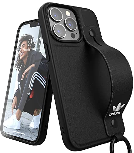 adidas Case designed for iPhone 13 Pro 6.1, Fall Proof Case, Raised Edges, Cover with Handle, Black