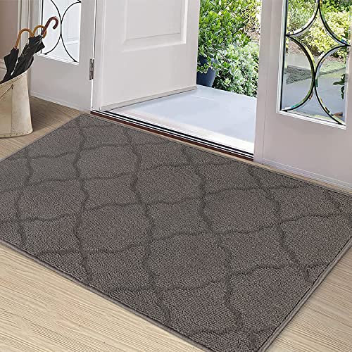 Falflor Indoor Doormats 80X120cm Low-Profile Front Door Mat Machine Washable Entrance Rug Inside Non Slip Absorbent Mud Dirt Trapper Mat Front Door Mat for Indoor Entrance