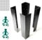 Sherfire Raised Garden Corner Brackets - Set Of 4, 38 x 7,5 x 7,5Cm, For 50-60cm Bed - Black, Weather Resistant, Heavy-Duty Steel - Includes 48 Matching Screws And 2 Wire Frog Plant Ties