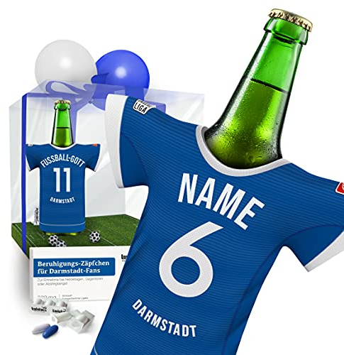 PERSONALISIERTES Darmstadt Trikot-Kühler Fanset | Passend für SV Darmstadt 98 | Präsent Trikotkühler by SUPER-Trikot